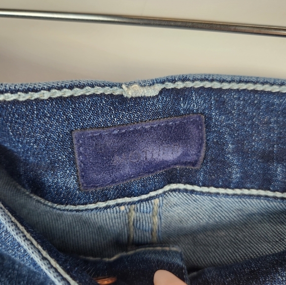 Mother The Hustler Ankle Fray Jeans Dark Wash Womens Size 24/0 High Rise - Picture 3 of 10